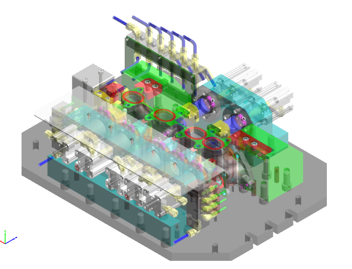 法兰工件气动夹具工装3D图纸 x_t格式